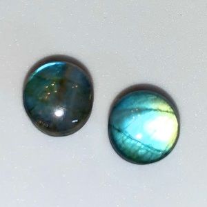 Labradorite Stone Double Flare Ear Plugs